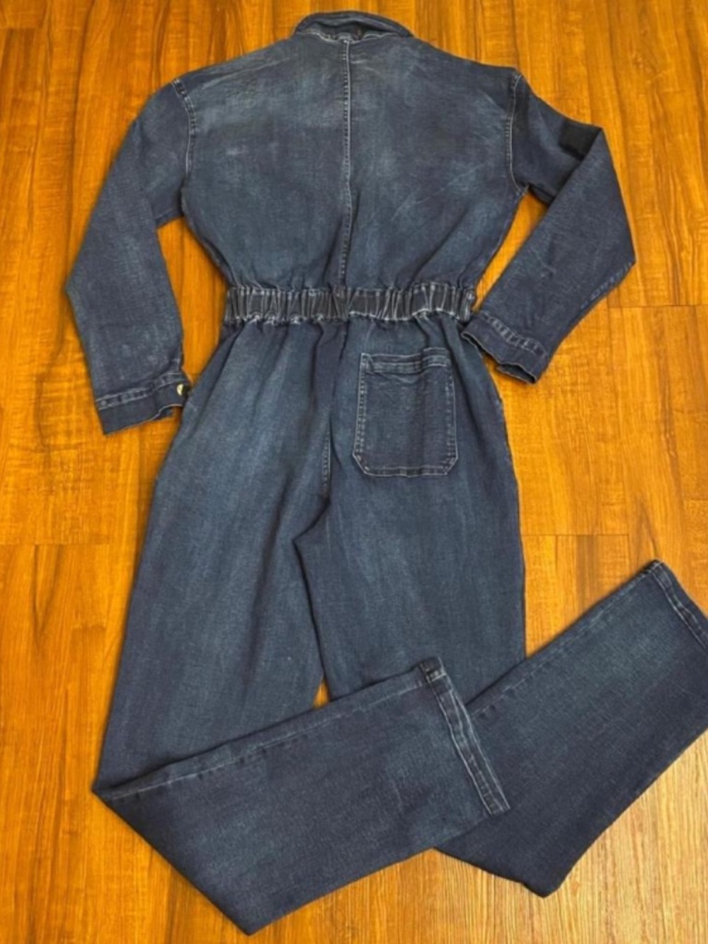 New Orleans Ladies Denim Jumpsuit with Fringe Rhinestones - Picture 3 of 5
